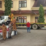 Suasana Kantor PUPR Pemerintah Daerah Halmahera Tengah di Jalan Trikora, Bukit Loitgelas, Selasa (26/8/2025)