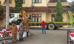 Suasana Kantor PUPR Pemerintah Daerah Halmahera Tengah di Jalan Trikora, Bukit Loitgelas, Selasa (26/8/2025)